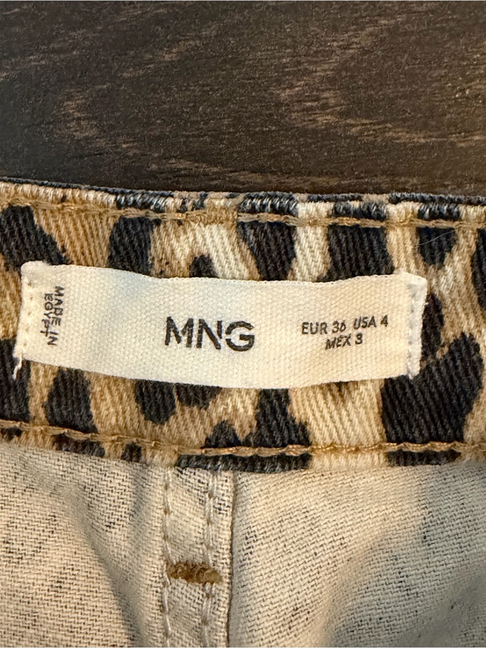 Mango Leopard-Print Pants in Black and Tan - Picture 3 of 4